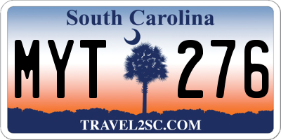 SC license plate MYT276