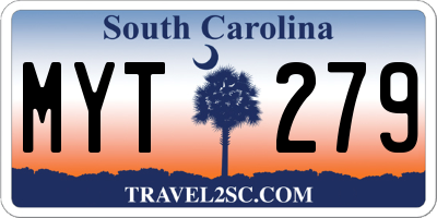 SC license plate MYT279