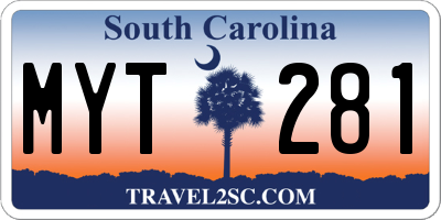SC license plate MYT281