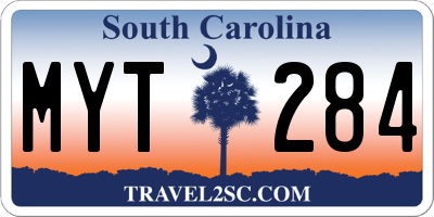SC license plate MYT284