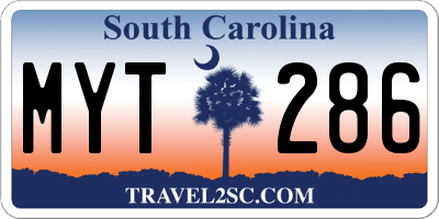 SC license plate MYT286