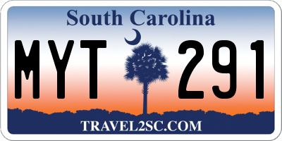SC license plate MYT291