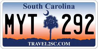 SC license plate MYT292