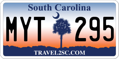 SC license plate MYT295