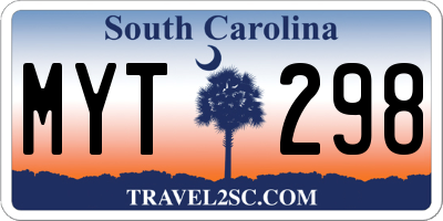 SC license plate MYT298