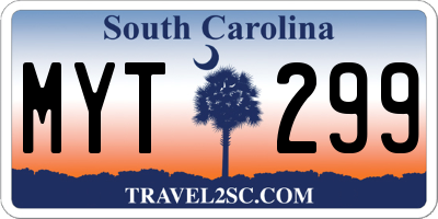 SC license plate MYT299