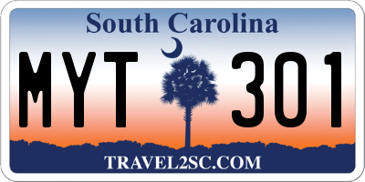 SC license plate MYT301