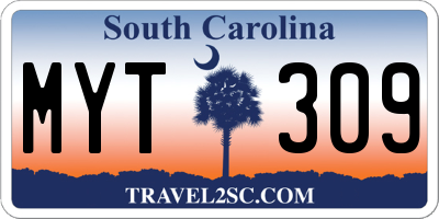 SC license plate MYT309