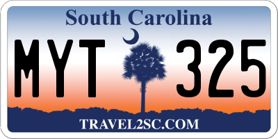SC license plate MYT325