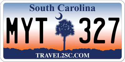 SC license plate MYT327