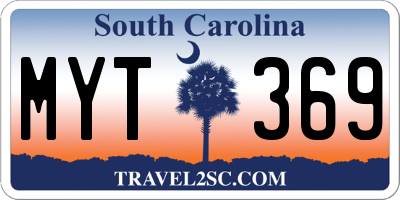SC license plate MYT369