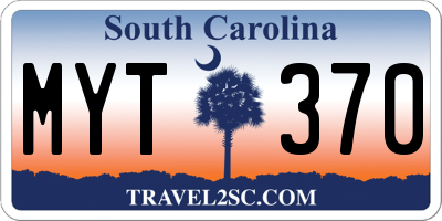 SC license plate MYT370