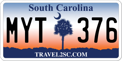 SC license plate MYT376