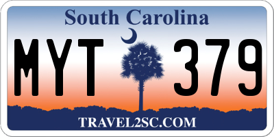 SC license plate MYT379