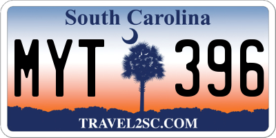 SC license plate MYT396