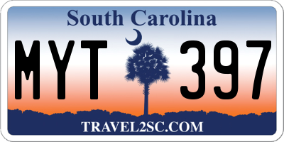 SC license plate MYT397