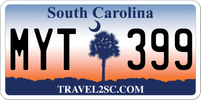 SC license plate MYT399