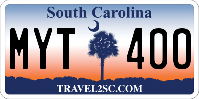 SC license plate MYT400