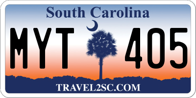 SC license plate MYT405