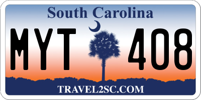 SC license plate MYT408