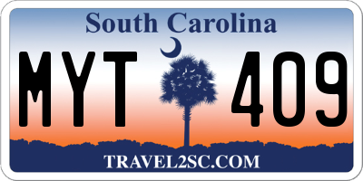 SC license plate MYT409