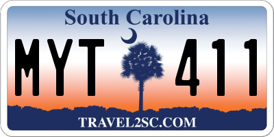 SC license plate MYT411