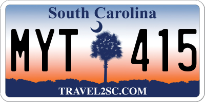 SC license plate MYT415