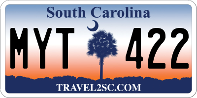 SC license plate MYT422
