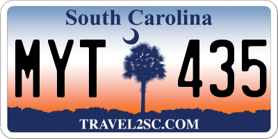 SC license plate MYT435