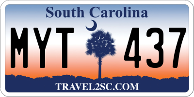 SC license plate MYT437
