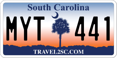 SC license plate MYT441