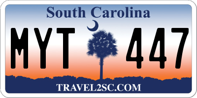 SC license plate MYT447