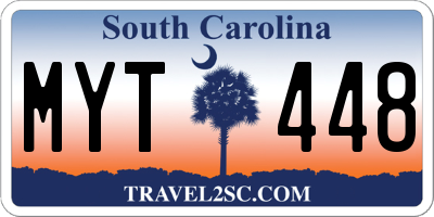 SC license plate MYT448