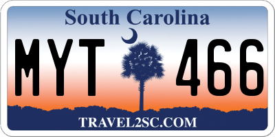 SC license plate MYT466