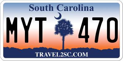 SC license plate MYT470