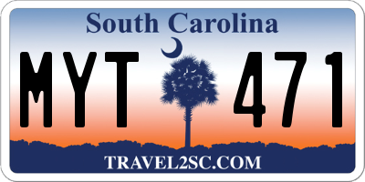 SC license plate MYT471