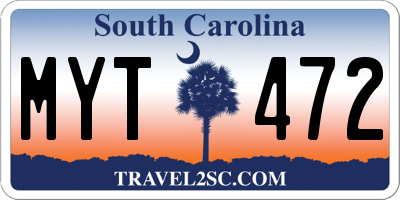 SC license plate MYT472