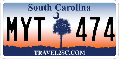 SC license plate MYT474