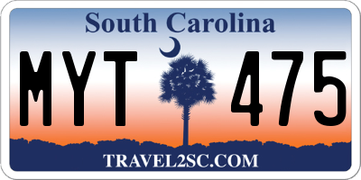 SC license plate MYT475