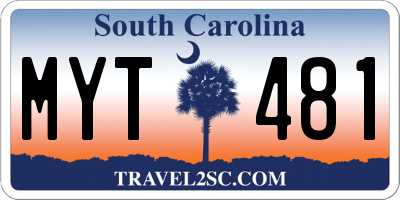 SC license plate MYT481