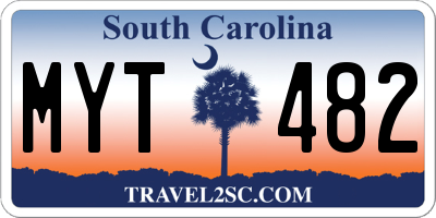 SC license plate MYT482