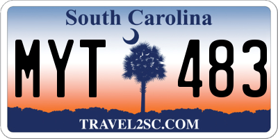 SC license plate MYT483