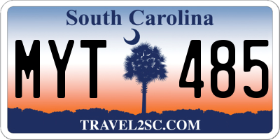 SC license plate MYT485