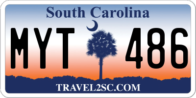 SC license plate MYT486