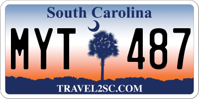 SC license plate MYT487
