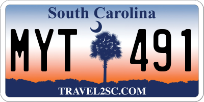 SC license plate MYT491