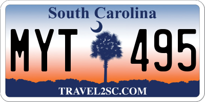 SC license plate MYT495