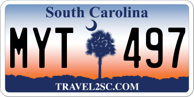 SC license plate MYT497