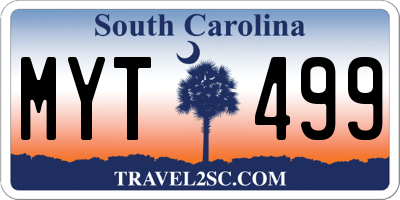 SC license plate MYT499