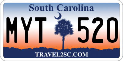 SC license plate MYT520
